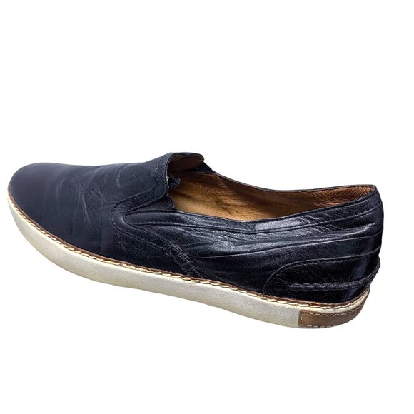 Blackstone SCM-003 Black Leather Minimalist Slip On Sneakers - Picture 6 of 9